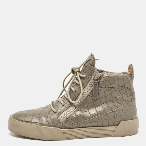 Croc Embossed Leather London High Top Sneakers Size 39 - Giuseppe Zanotti - Modalova