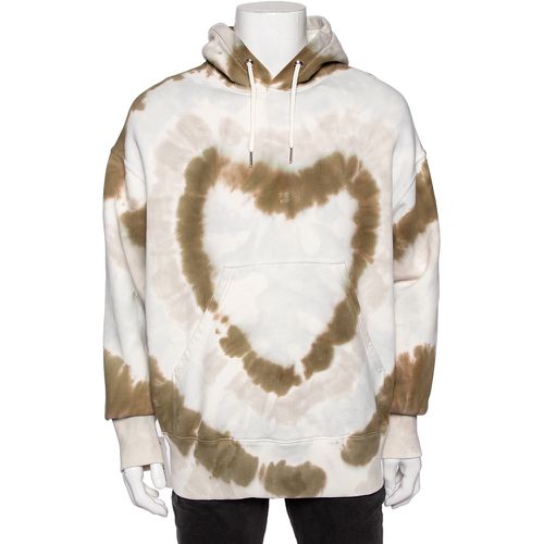 Tie-Dye Heart Printed Cotton Knit Oversized Hoodie S - Givenchy - Modalova