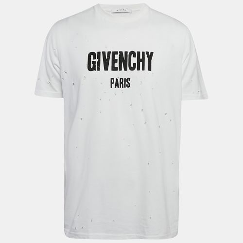 Logo Print Cotton Distressed T-Shirt S - Givenchy - Modalova