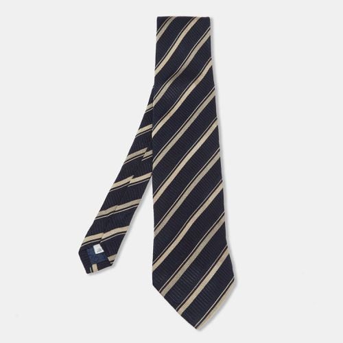 Dark & Gold Striped Silk Tie - Givenchy - Modalova