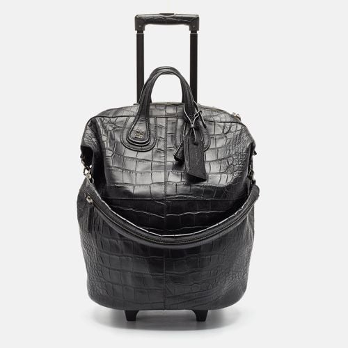 Croc Embossed Leather Nightingale Trolley Luggage - Givenchy - Modalova