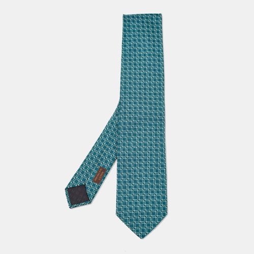 Patterned Silk Chaine d'Ancre Neck Tie - Hermes - Modalova