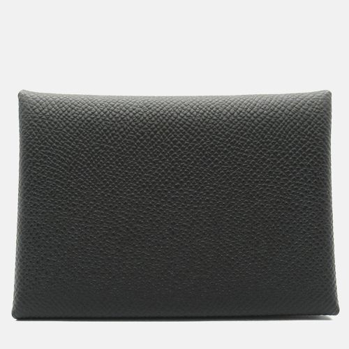 Leather Calvi Card Case - Hermes - Modalova