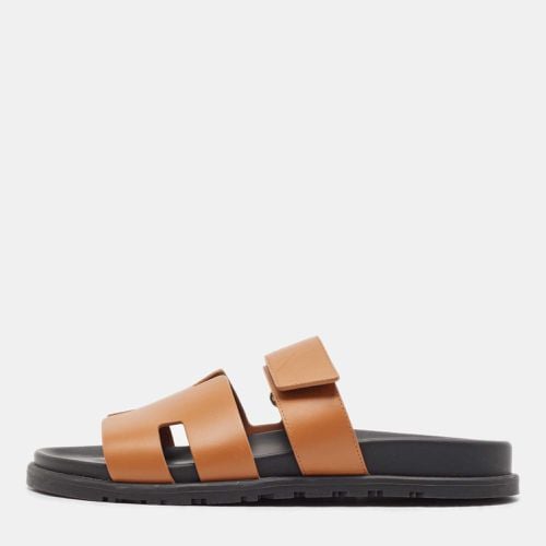 Leather Chypre Flat Slides Size 41 - Hermes - Modalova