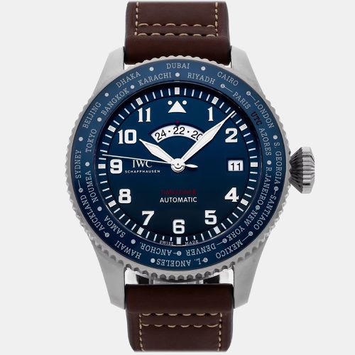 Stainless Steel Pilot's IW3955-03 Automatic Men's Wristwatch 46 mm - IWC - Modalova