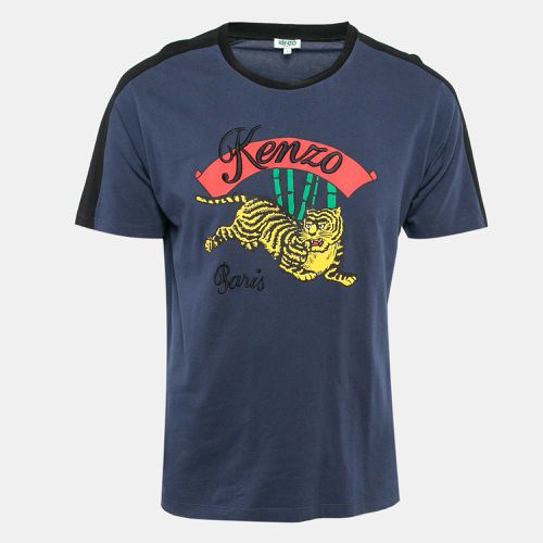 Tiger Print Cotton Crew Neck T-Shirt L - Kenzo - Modalova