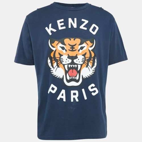 Tiger Print Cotton Crew-Neck T-Shirt S - Kenzo - Modalova