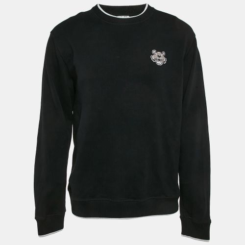 Tiger Applique Cotton Knit Crew Neck Sweatshirt XL - Kenzo - Modalova