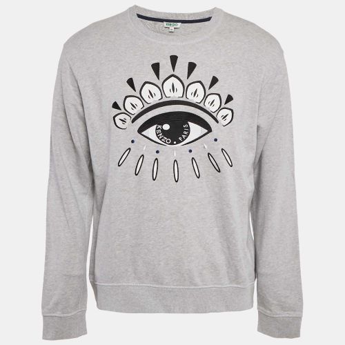 Eye Embroidered Cotton Crewneck Sweatshirt XL - Kenzo - Modalova