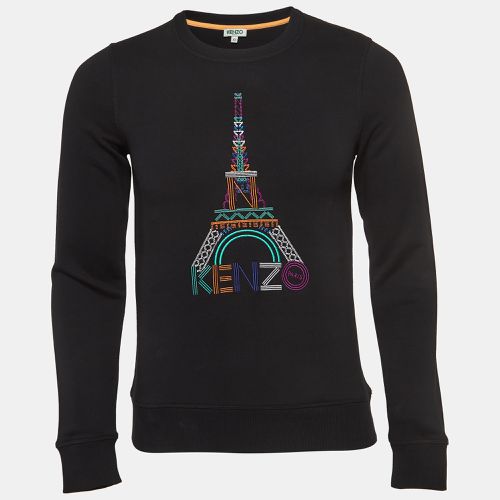 Eiffel Embroidered Cotton Knit Crew Neck Sweatshirt XS - Kenzo - Modalova