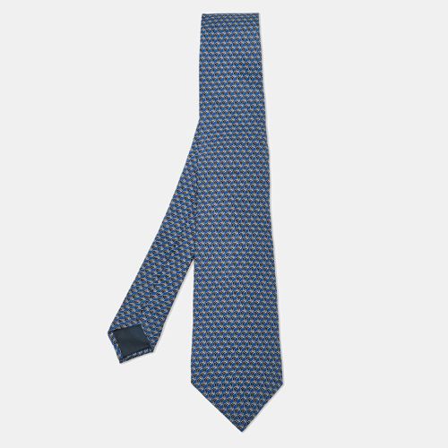 Geometric Arrow Print Silk Tie - Lanvin - Modalova