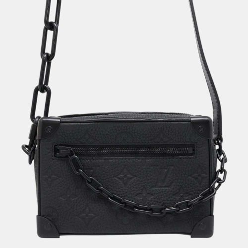 Noir Monogram Taurillon Leather Mini Soft Trunk - Louis Vuitton - Modalova