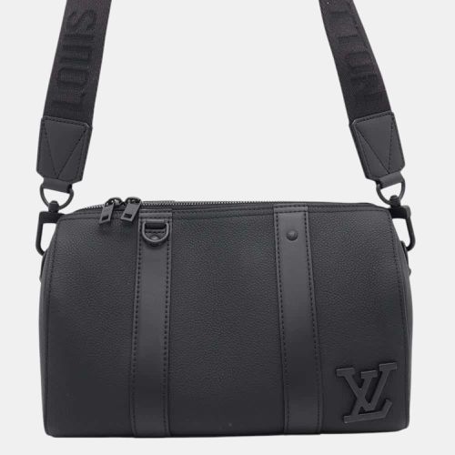 Noir	Grained	Calf	Leather Aerogram City Keepall Shoulder Bag - Louis Vuitton - Modalova