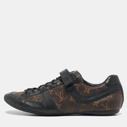 Black/ Monogram Canvas and Leather Lace Up Sneakers Size 42.5 - Louis Vuitton - Modalova