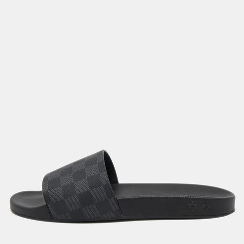 Grey Rubber Graphite Waterfront Flat Slides Size 45 - Louis Vuitton - Modalova