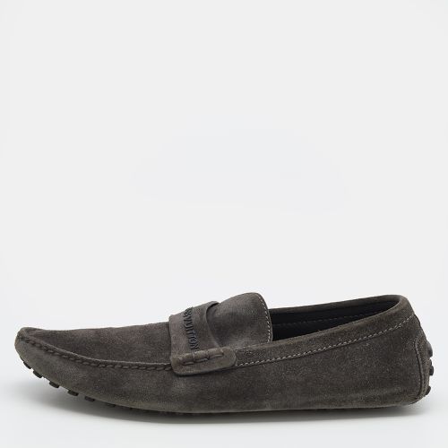 Dark Suede Slip On Loafers Size 43 - Louis Vuitton - Modalova