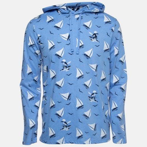 All-Over Yacht Print Cotton Hooded Sweatshirt S - Polo Ralph Lauren - Modalova