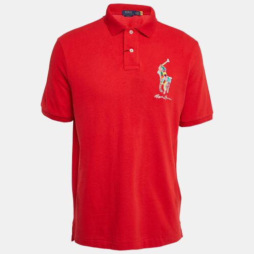 Embroidered Cotton Pique Classic Fit Polo T-Shirt M - Polo Ralph Lauren - Modalova