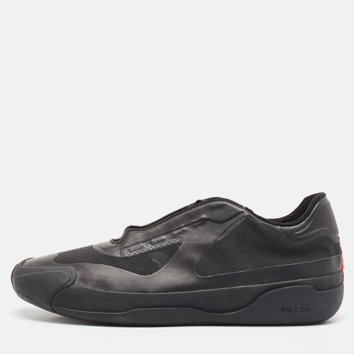 Leather and Mesh Luna Rossa Low Top Sneakers Size 43.5 - Prada - Modalova