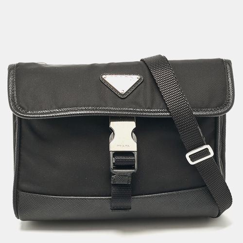 Re-Nylon and Leather Flap Crossbody Bag - Prada - Modalova