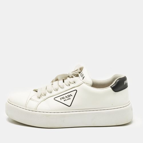 Leather Logo Lace Up Sneakers Size 43.5 - Prada - Modalova