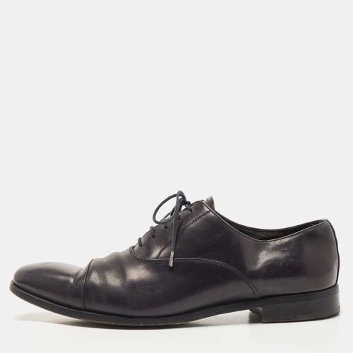 Dark Leather Cap Toe Lace Up Oxford Size 43 - Prada - Modalova