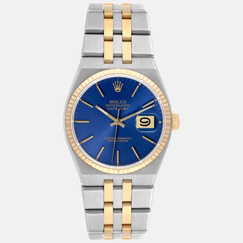 Oysterquartz Datejust Steel Yellow Gold Dial Mens Watch 17013 - Rolex - Modalova