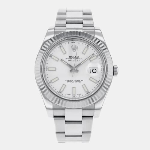 White Stainless Steel Datejust II 116334 Automatic Men's Wristwatch 41mm - Rolex - Modalova