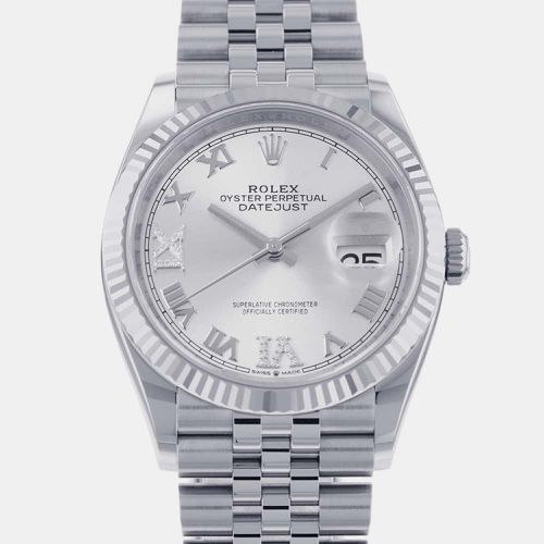 K White Gold Stainless Steel Datejust Automatic Men's Wristwatch 36 mm - Rolex - Modalova