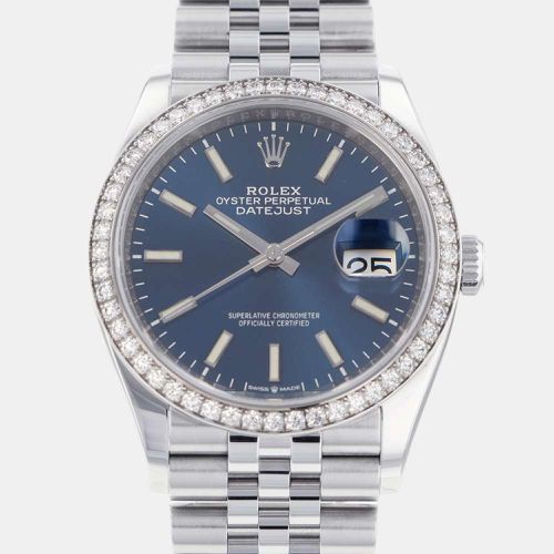 K White Gold Stainless Steel Datejust 126284RBR Automatic Men's Wristwatch 36 mm - Rolex - Modalova