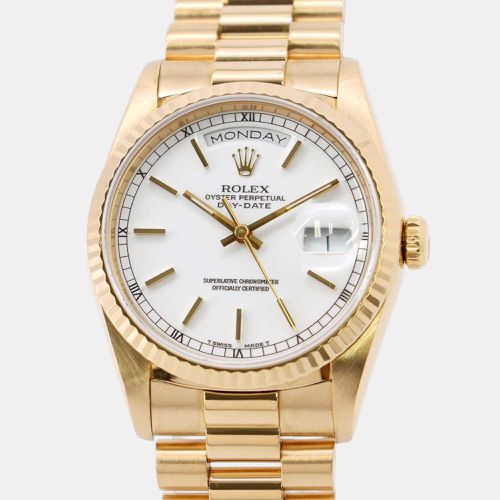 K Yellow Gold Day-Date 18238 Automatic Men's Wristwatch 36 mm - Rolex - Modalova