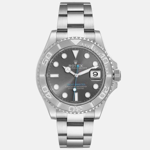 Yachtmaster Rhodium Dial Steel Platinum Mens Watch 116622 - Rolex - Modalova