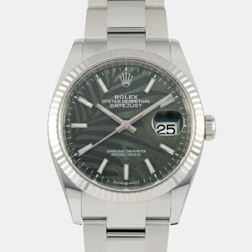 K White Gold And Stainless Steel Datejust 126234 Automatic Men's Wristwatch 36 mm - Rolex - Modalova