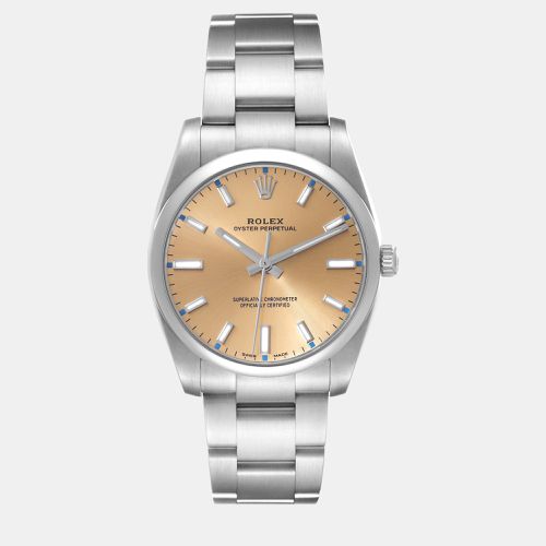 Oyster Perpetual White Grape Dial Steel Men's Watch 34.0 mm - Rolex - Modalova