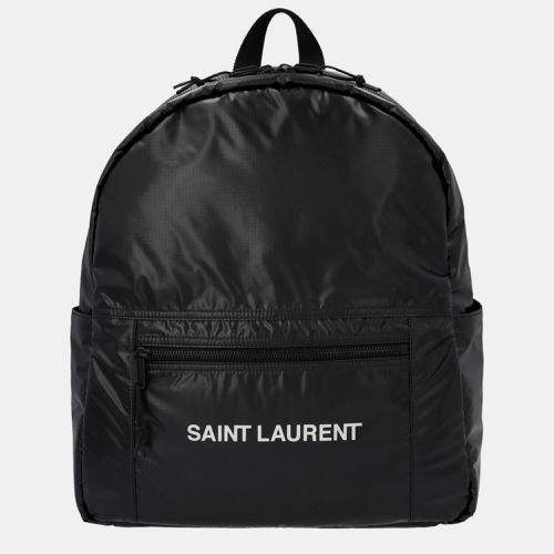 Saint Laurent Nero/Argento Nylon Backpack - Saint Laurent Paris - Modalova