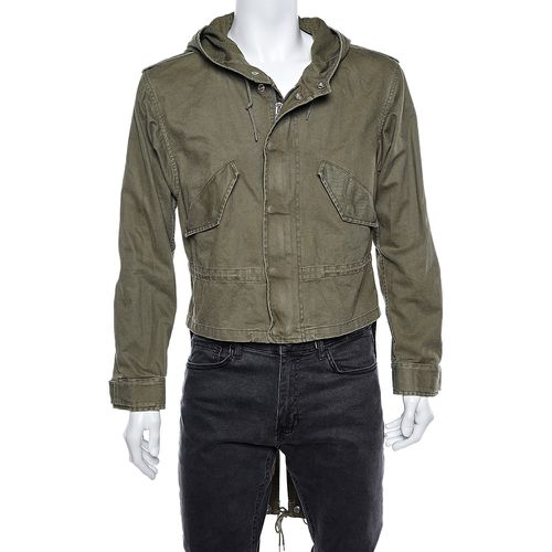 Saint Laurent Military Cotton And Linen Hooded Jacket XL - Saint Laurent Paris - Modalova