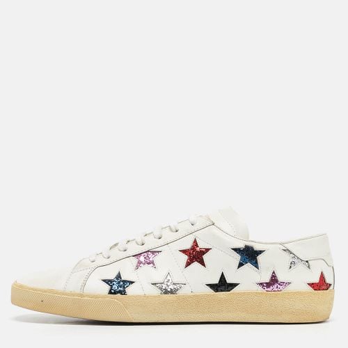 Saint Laurent Leather Court Classic Lace Up Sneakers Size 44 - Saint Laurent Paris - Modalova