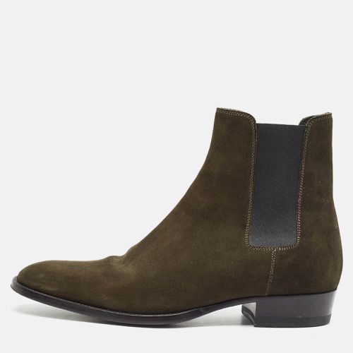 Saint Laurent Suede Wyatt Ankle Length Boots Size 39 - Saint Laurent Paris - Modalova