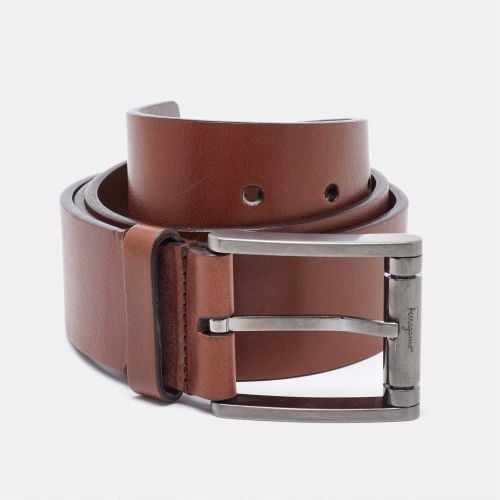 Leather Buckle Belt 85CM - Salvatore Ferragamo - Modalova