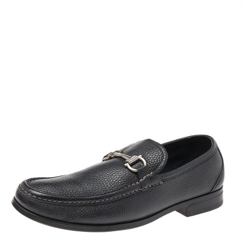 Leather Gancini Slip On Loafers Size 41 - Salvatore Ferragamo - Modalova