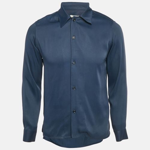 Sandro Blue Satin Requin Shirt XS - Sandro - Modalova