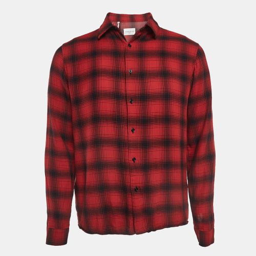 Plaid Cotton Long Sleeve Shirt M - Sandro - Modalova