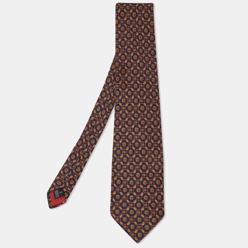 Printed Silk Traditional Tie - S.T. Dupont - Modalova