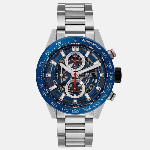 Stainless Steel Carrera CAR201T Automatic Men's Wristwatch 43 mm - Tag Heuer - Modalova