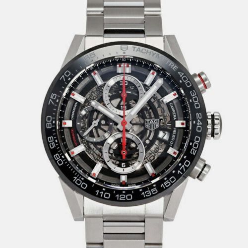 Stainless Steel Carrera CAR201V.BA0714 Automatic Men's Wristwatch 43 mm - Tag Heuer - Modalova