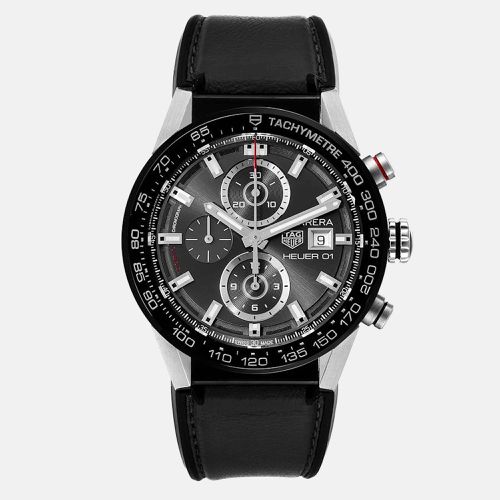 Stainless Steel Carrera CAR201W Men's Wristwatch 43 mm - Tag Heuer - Modalova