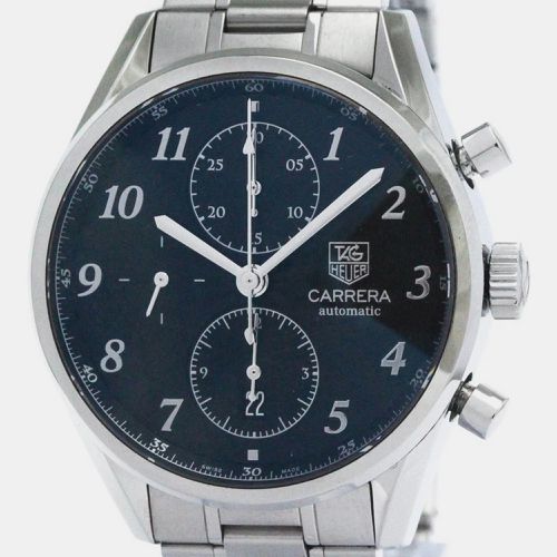 Stainless Steel Carrera CAS2110 Automatic Men's Wristwatch 41 mm - Tag Heuer - Modalova