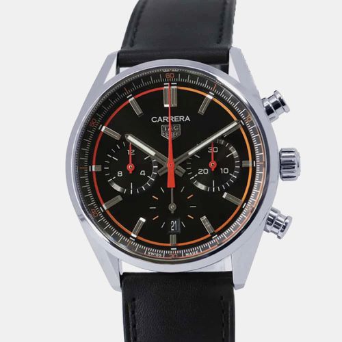 Stainless Steel Carrera Automatic Men's Wristwatch 43 mm - Tag Heuer - Modalova