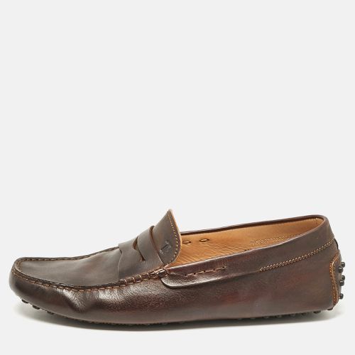 Dark Leather Slip On Loafers Size 42.5 - Tod's - Modalova