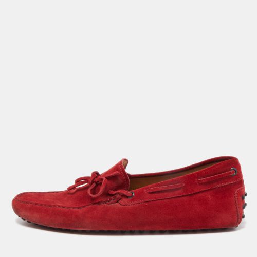 Suede Bow Detail Driving Loafers Size 42.5 - Tod's - Modalova